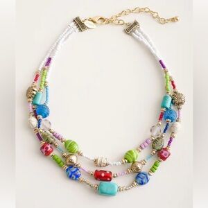 Chico’s beaded necklace - multicolored glass beads